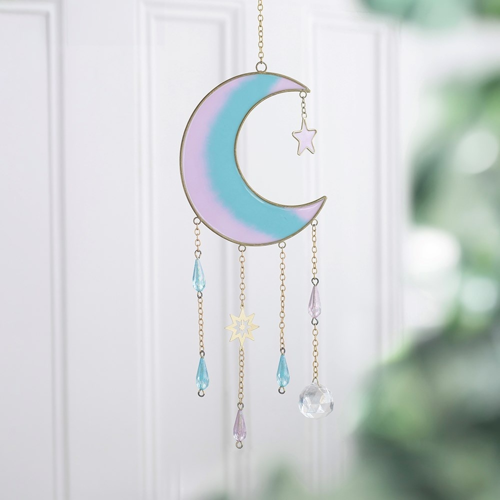 Something Different - Iridescent Crescent Moon Suncatcher - Multicolours